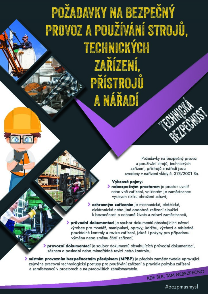 thumbnail of Požadavky na bezpečný provoz a používání strojů, technických zařízení, přístrojů a nářadí