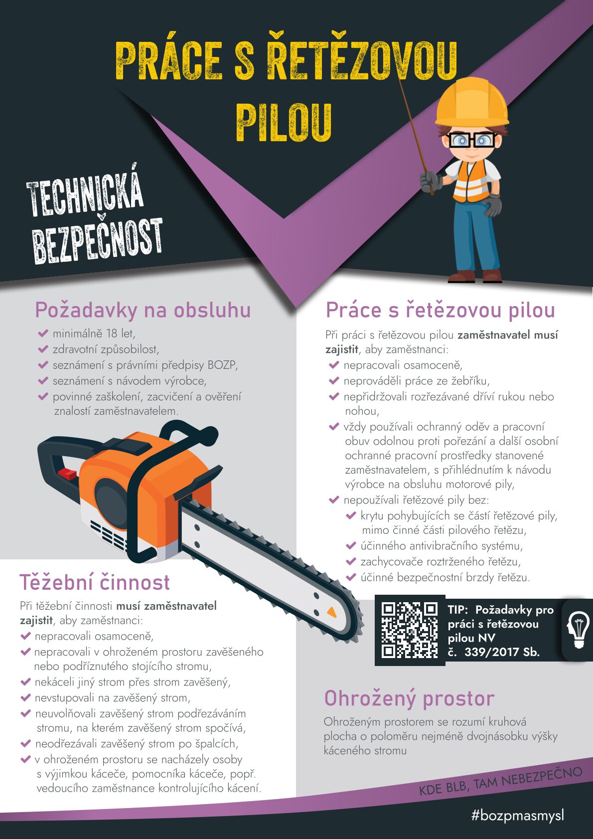 Práce s řetězovou pilou