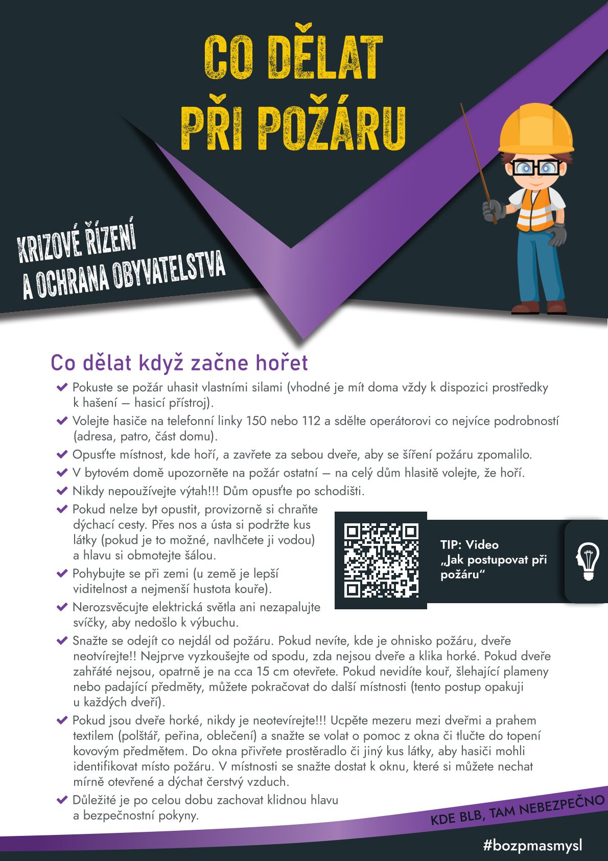 Co dělat při požáru