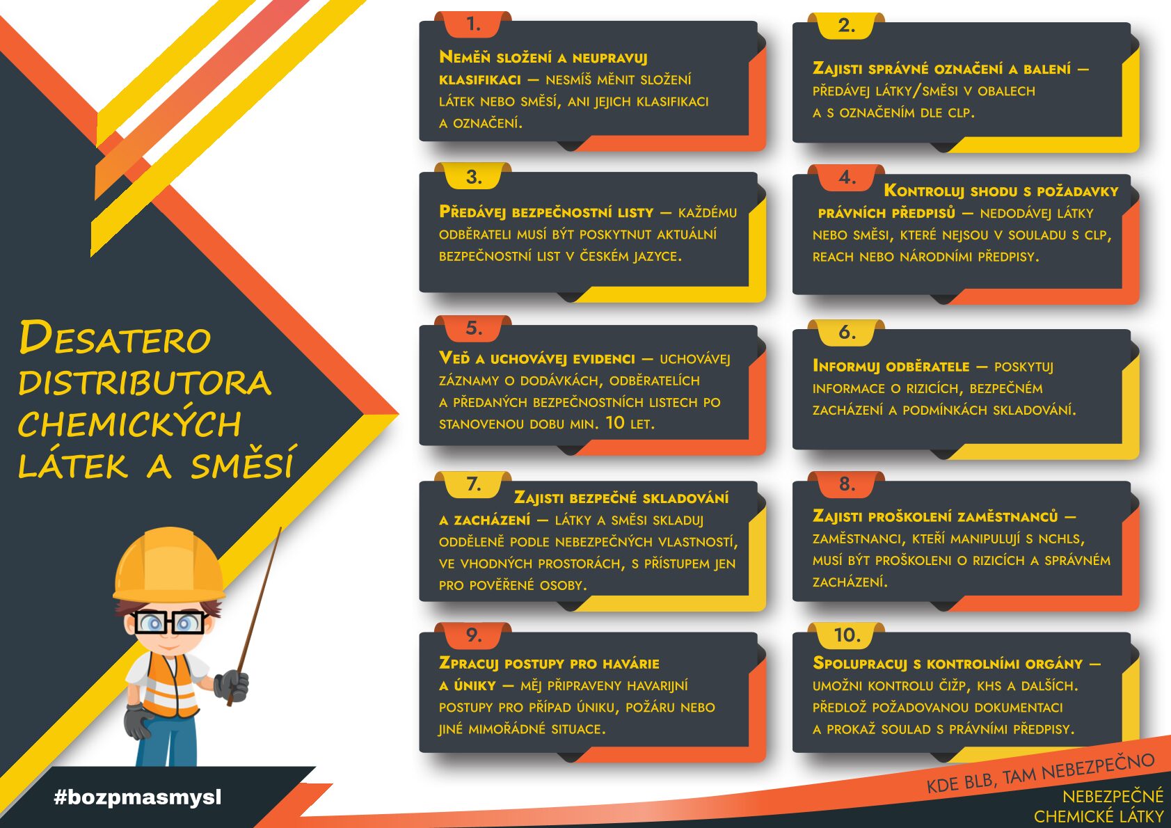 Desatero distributora chemických látek a směsí